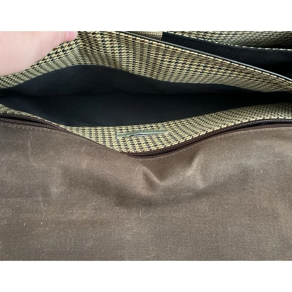 Cutter & Buck Brown Leather Messenger Laptop Bag Briefcase American Classic 16”
